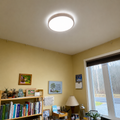 Round Wood Flush Mount Ceiling Light Natural wood Glowryte