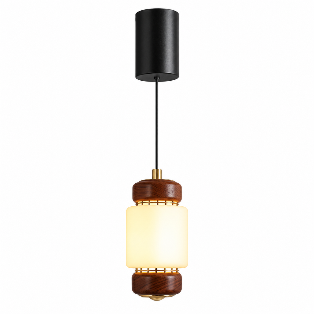 Kaito Walnut Cylinder Mini Pendant Light