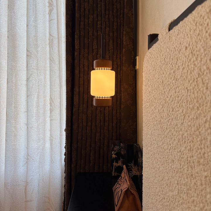 Kaito Walnut Cylinder Mini Pendant Light
