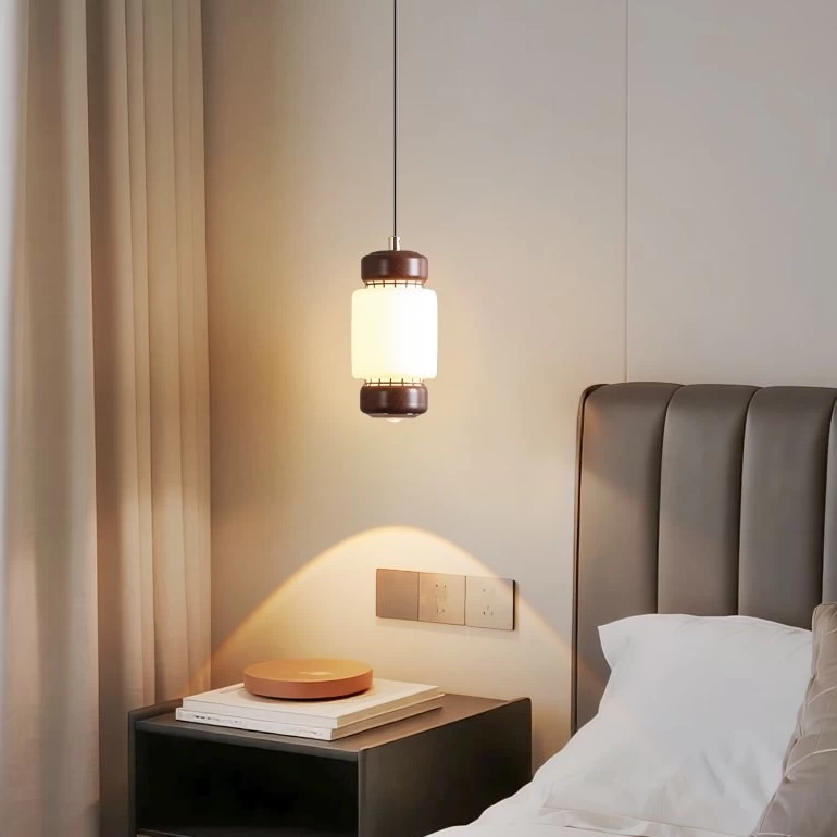 Kaito Walnut Cylinder Mini Pendant Light