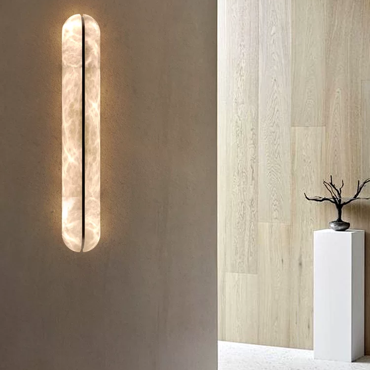 Kora Capsule Alabaster Wall Sconce Glowryte