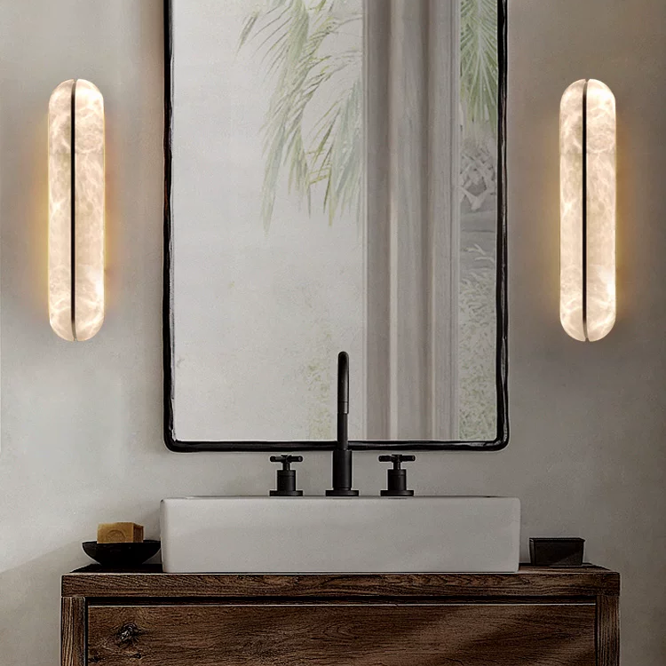 Kora Capsule Alabaster Wall Sconce Glowryte
