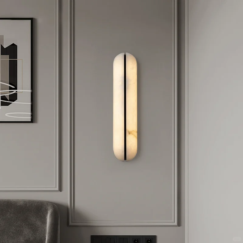 Kora Capsule Alabaster Wall Sconce Glowryte