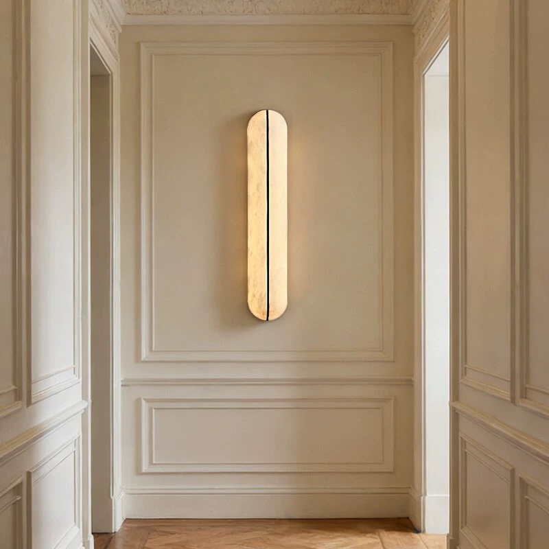 Kora Capsule Alabaster Wall Sconce Glowryte