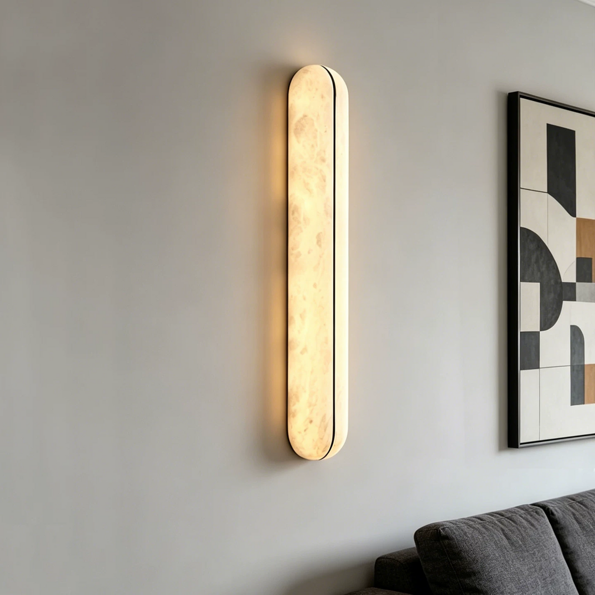 Kora Capsule Alabaster Wall Sconce Glowryte