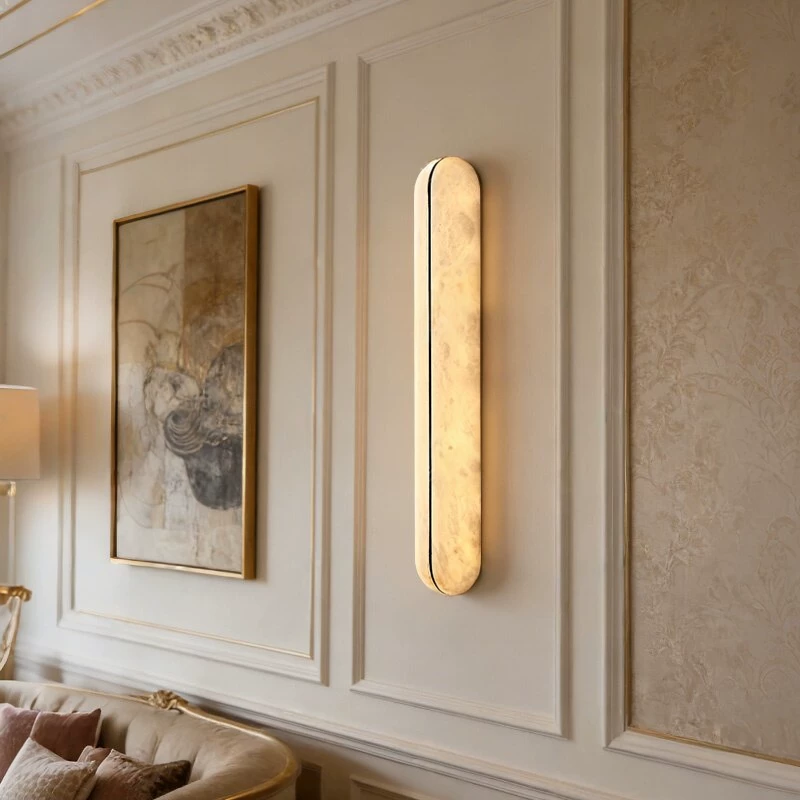 Kora Capsule Alabaster Wall Sconce Glowryte