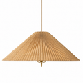 Kyoto Pleated Bamboo Cone Pendant Light Glowryte