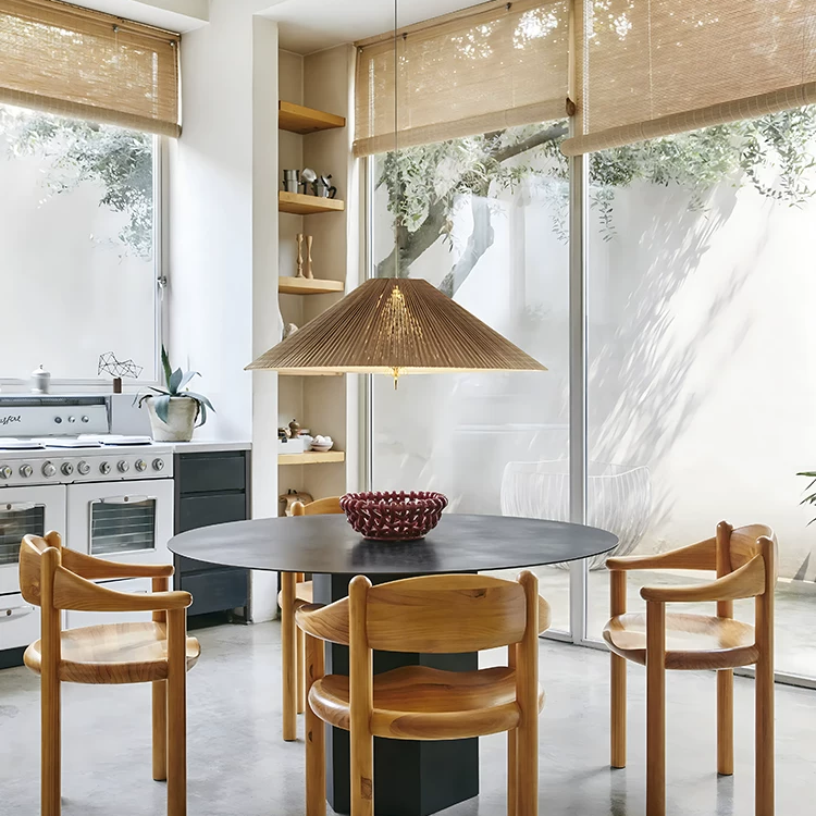 Kyoto Pleated Bamboo Cone Pendant Light Glowryte