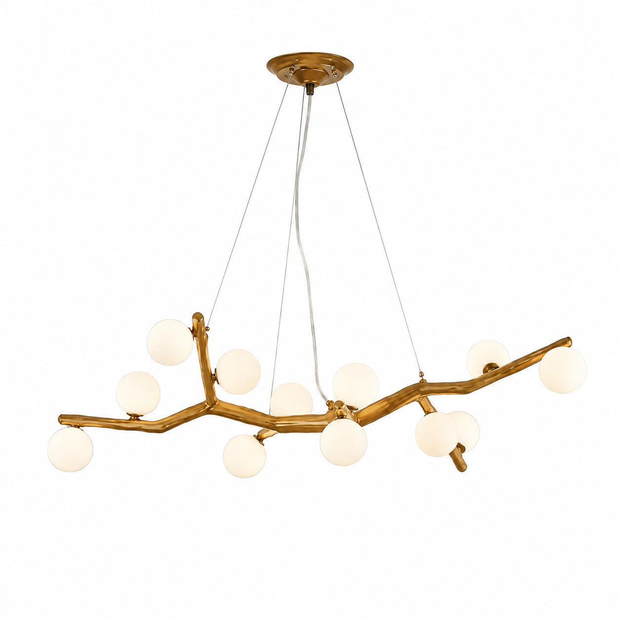 Luma Canopy Branch Chandelier Amber Oak 12 Heads 39.4″ (100 cm) Glowryte