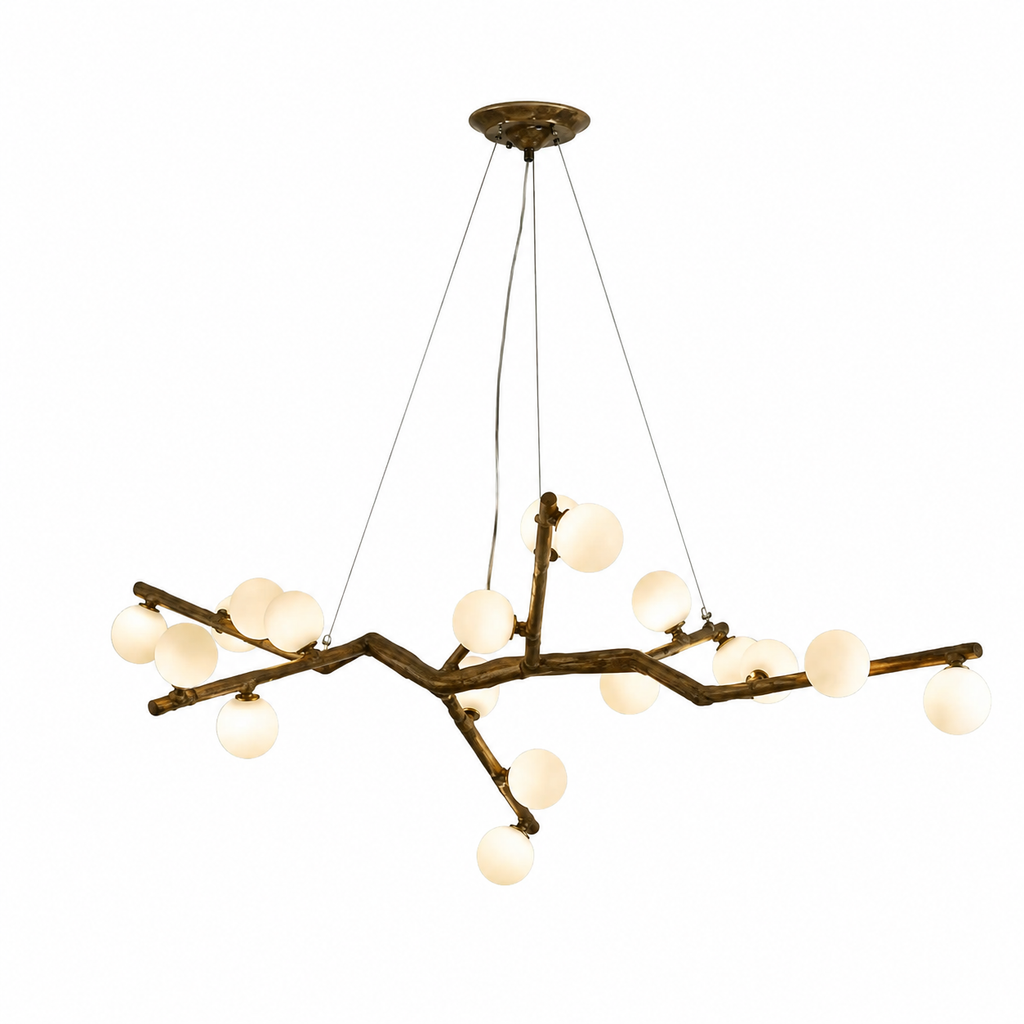Luma Canopy Branch Chandelier Deep Walnut 18 Heads 50.4″ (128 cm) Glowryte
