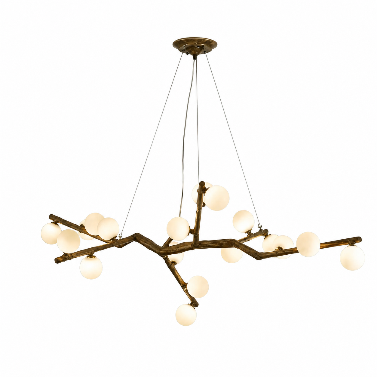 Luma Canopy Branch Chandelier Deep Walnut 18 Heads 50.4″ (128 cm) Glowryte