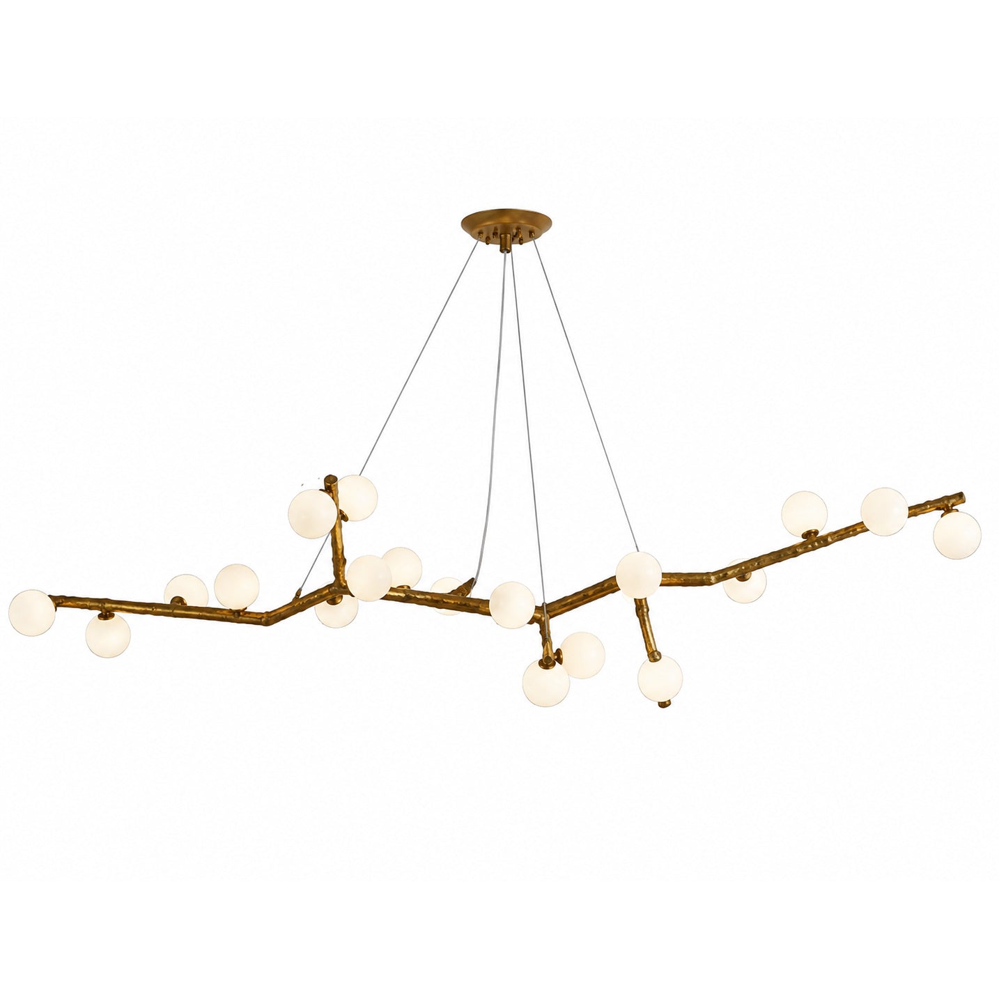 Luma Canopy Branch Chandelier Amber Oak 22 Heads 62.2″ (158 cm) Glowryte