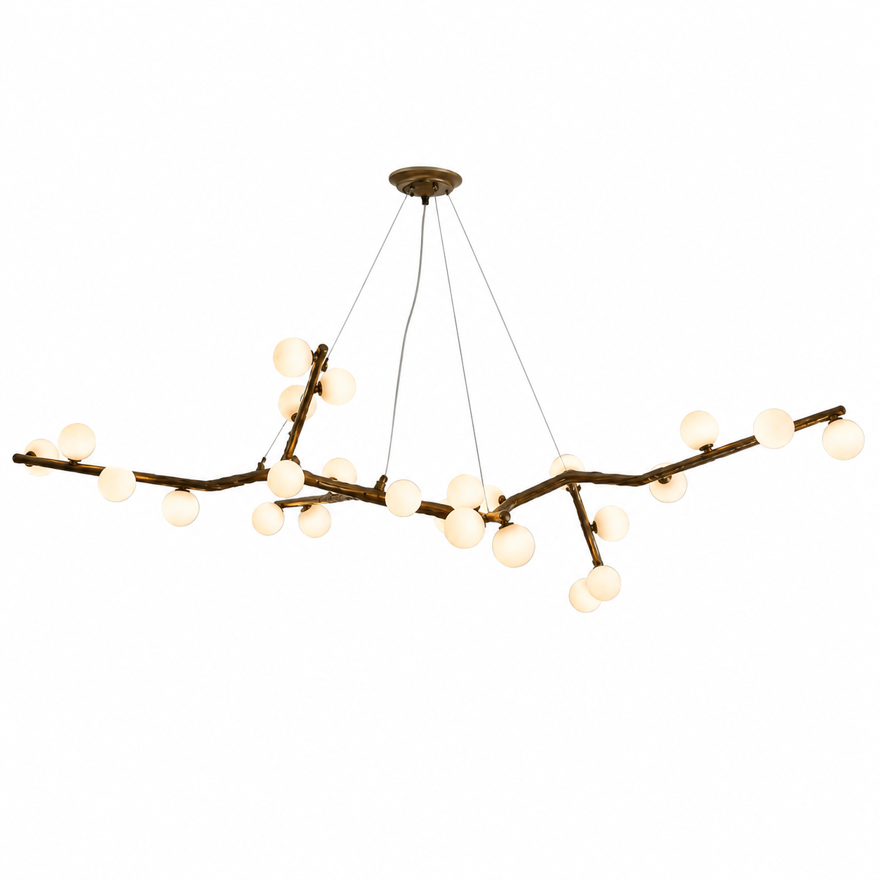 Luma Canopy Branch Chandelier Deep Walnut 26 Heads 68.9″ (175 cm) Glowryte