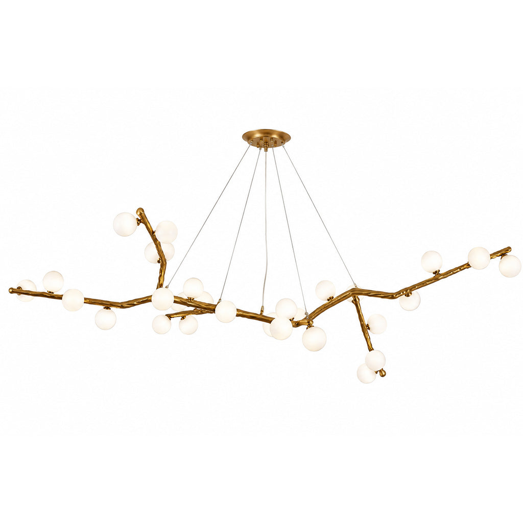 Luma Canopy Branch Chandelier Amber Oak 26 Heads 68.9″ (175 cm) Glowryte