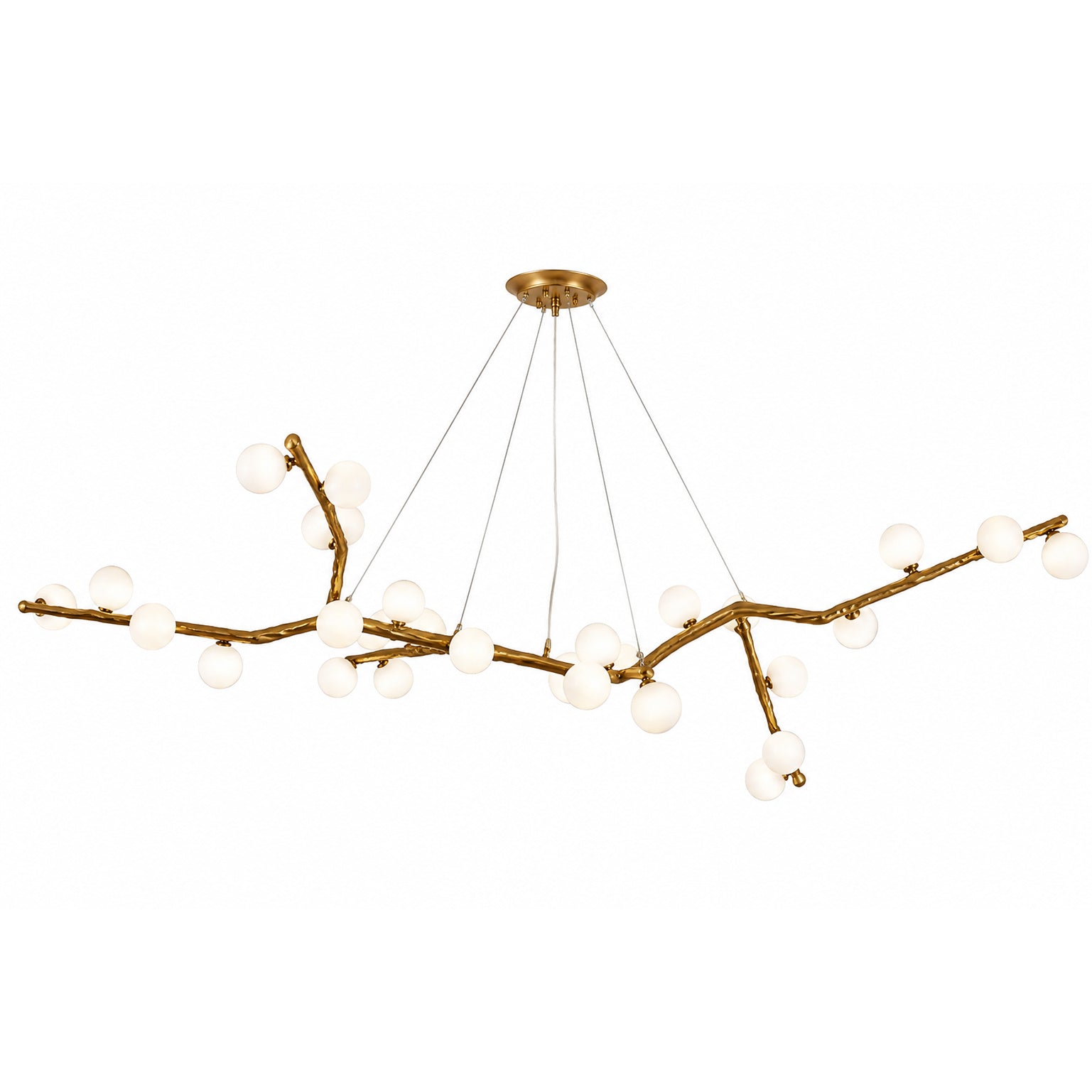 Luma Canopy Branch Chandelier Amber Oak 26 Heads 68.9″ (175 cm) Glowryte