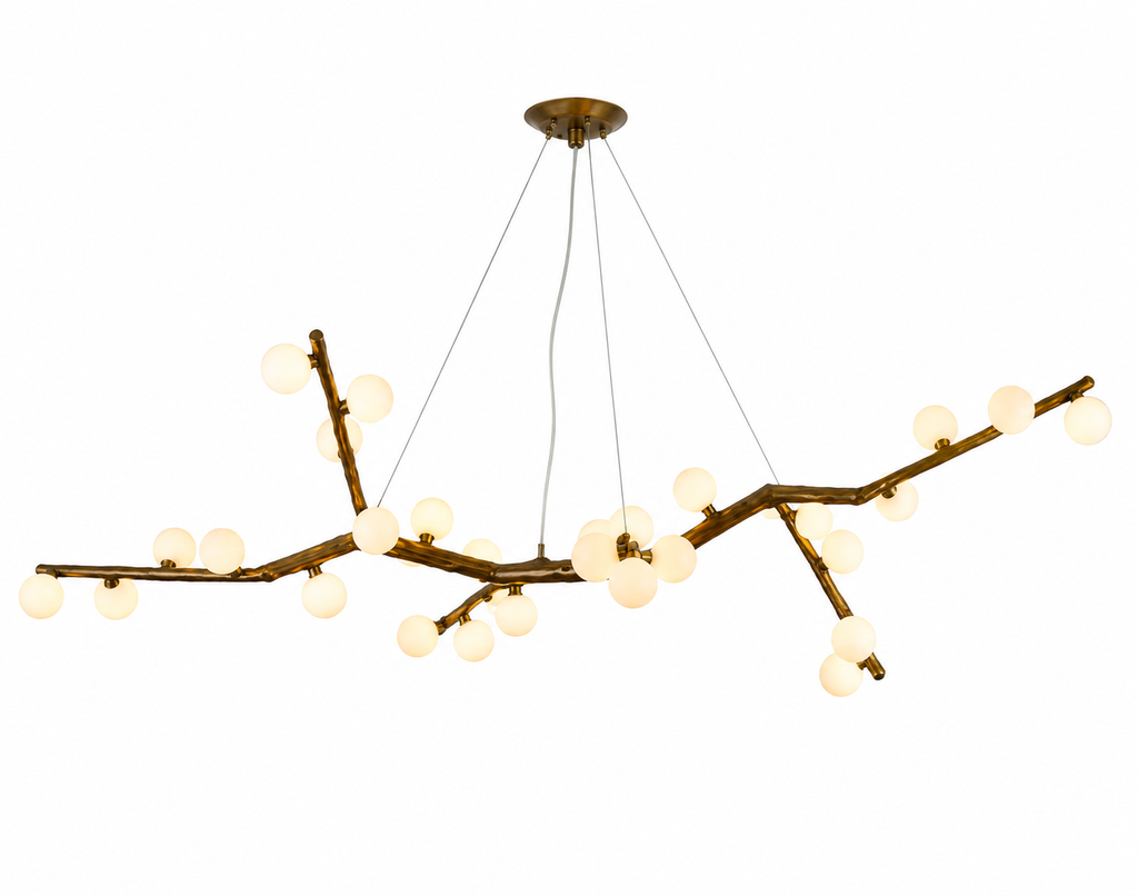 Luma Canopy Branch Chandelier Deep Walnut 30 Heads 74″ (188 cm) Glowryte