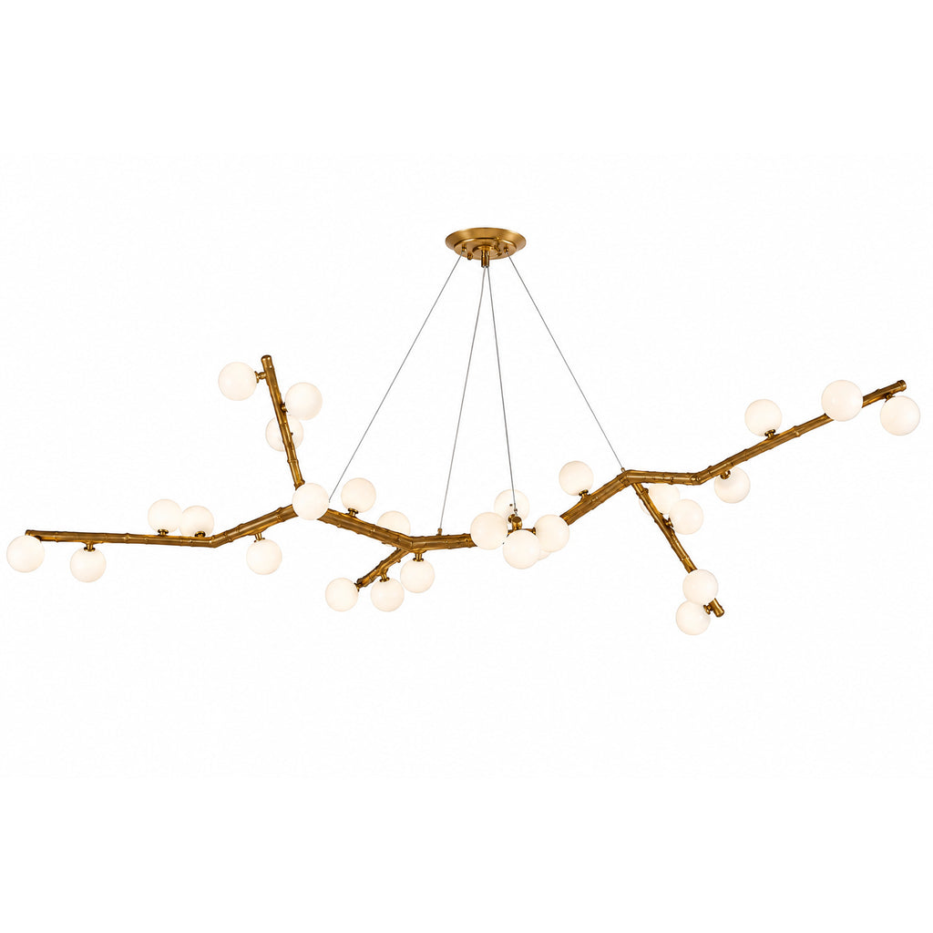Luma Canopy Branch Chandelier Amber Oak 30 Heads 74″ (188 cm) Glowryte