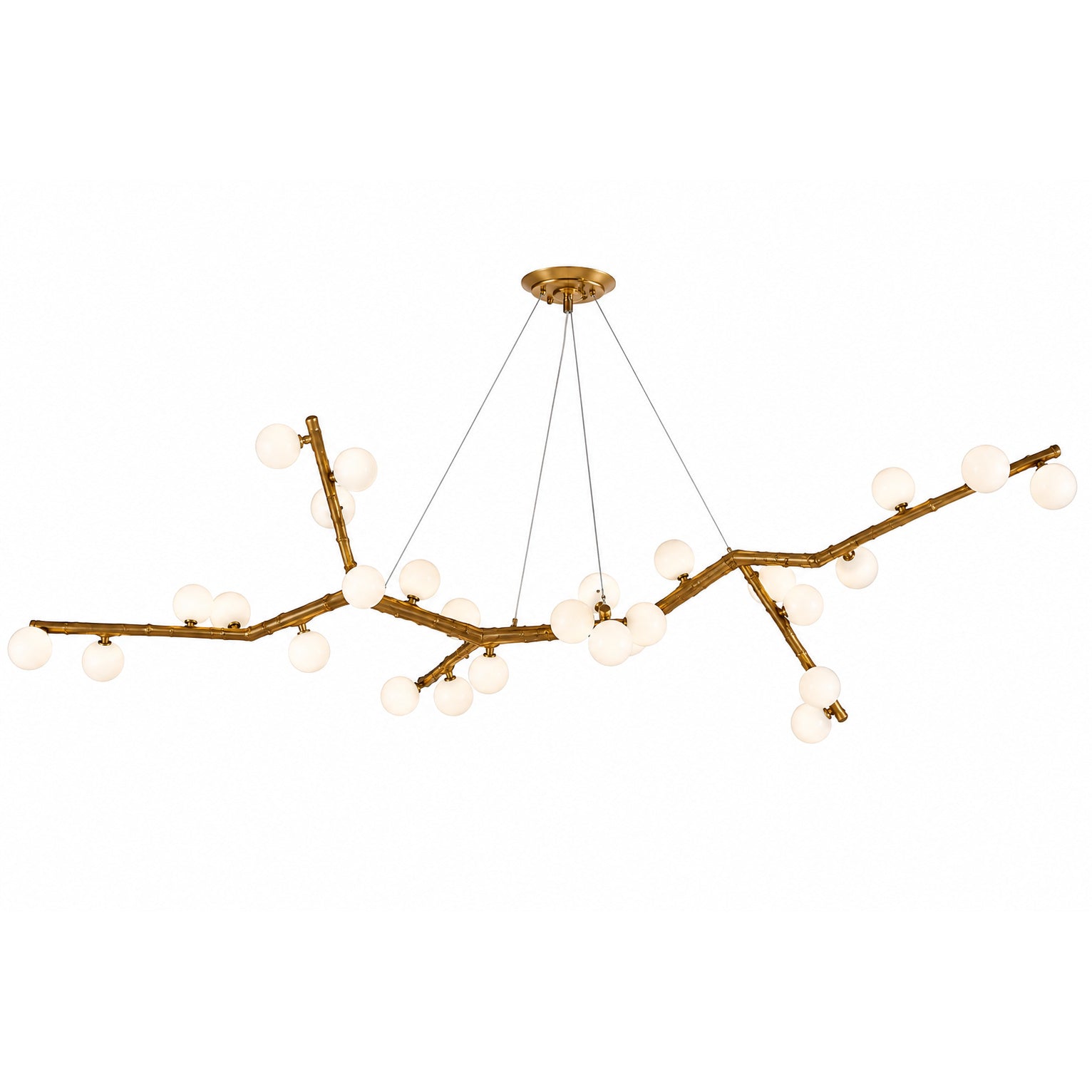 Luma Canopy Branch Chandelier Amber Oak 30 Heads 74″ (188 cm) Glowryte