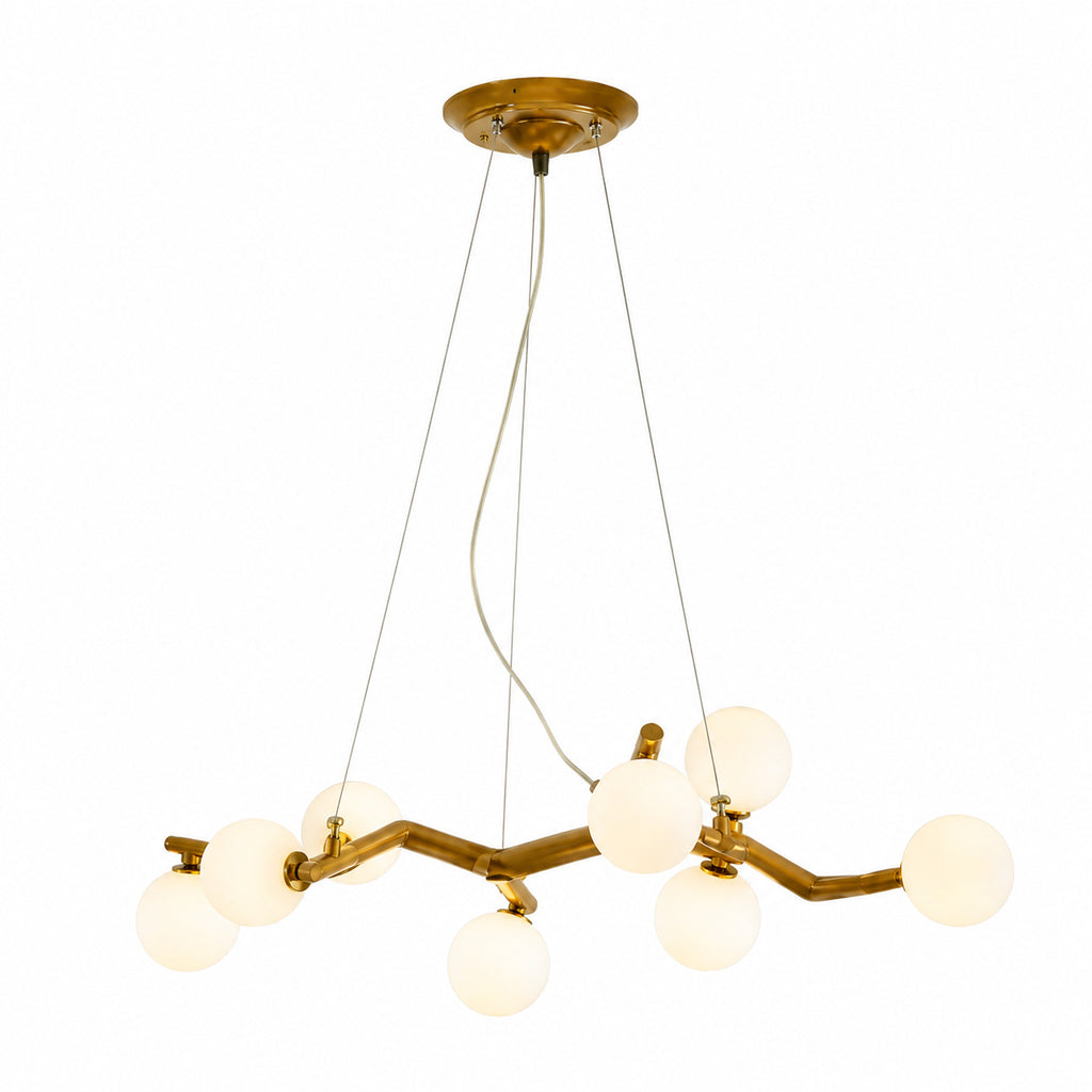 Luma Canopy Branch Chandelier Amber Oak 8 Heads 26″ (66 cm) Glowryte