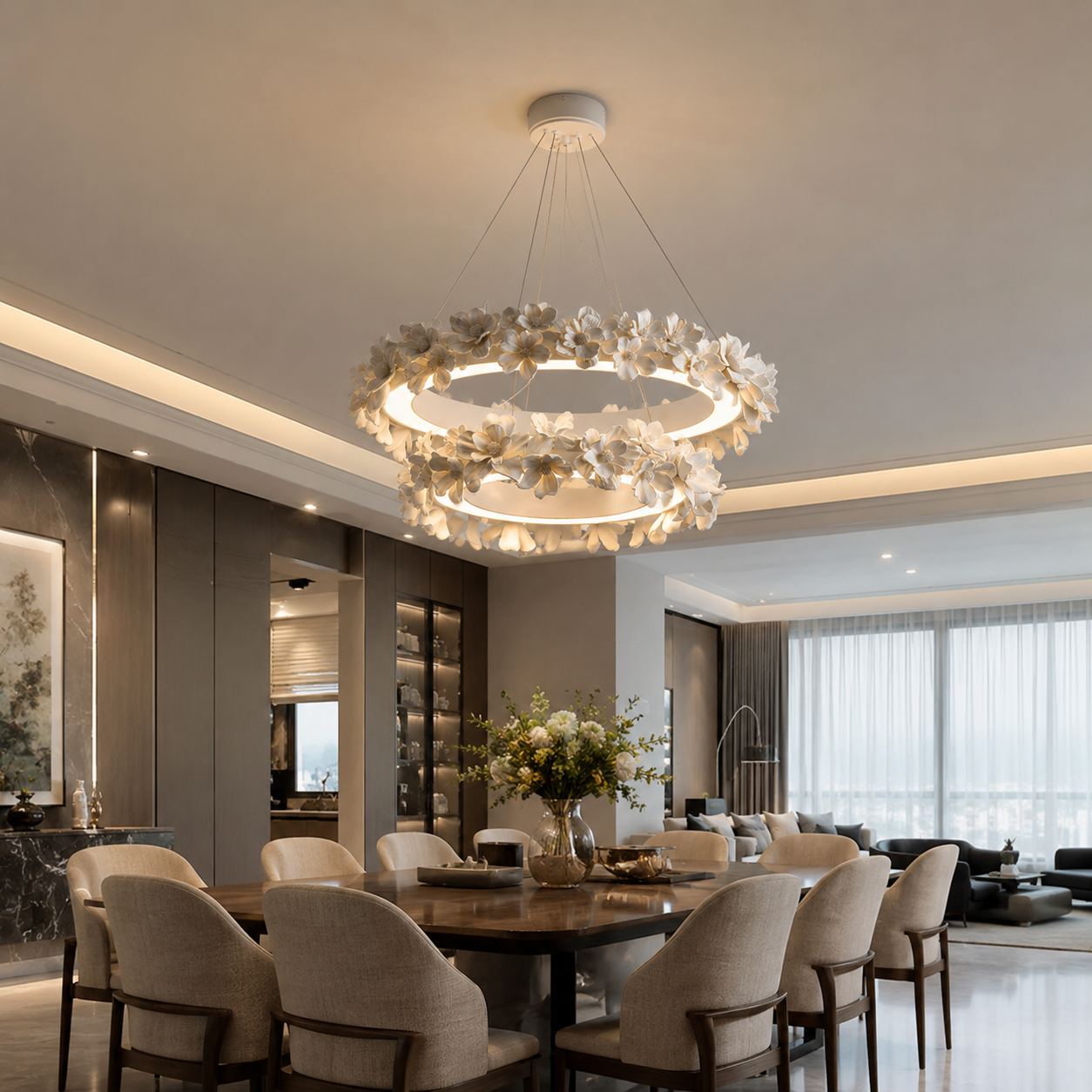 Luma Bloom Ring Chandelier