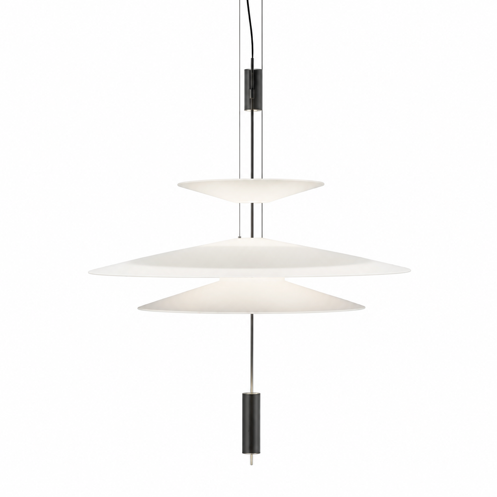 Luma Flamingo Stacked Disc Chandelier 3-Tier: Dia 11.8″+19.7″+27.5″ (30+50+70 cm) Glowryte