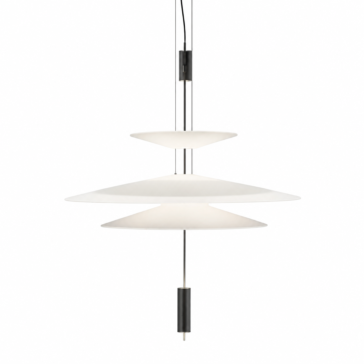 Luma Flamingo Stacked Disc Chandelier 3-Tier: Dia 11.8″+19.7″+27.5″ (30+50+70 cm) Glowryte