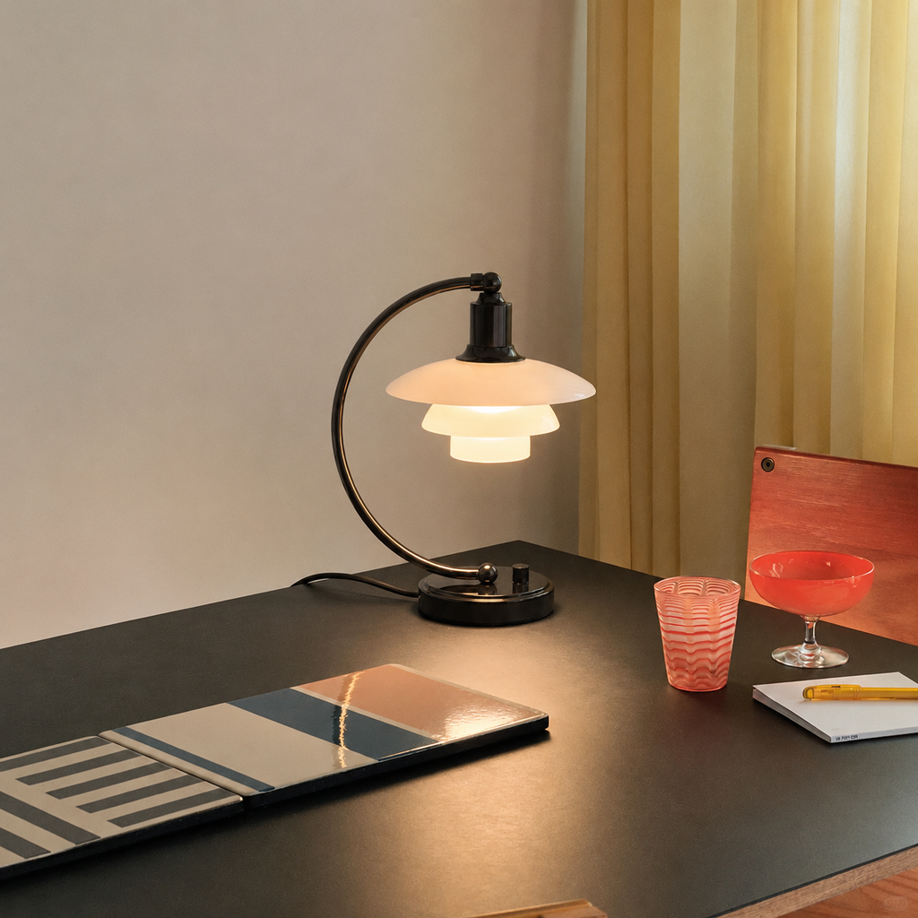 Lumi Vintage Glass Table Lamp Glowryte