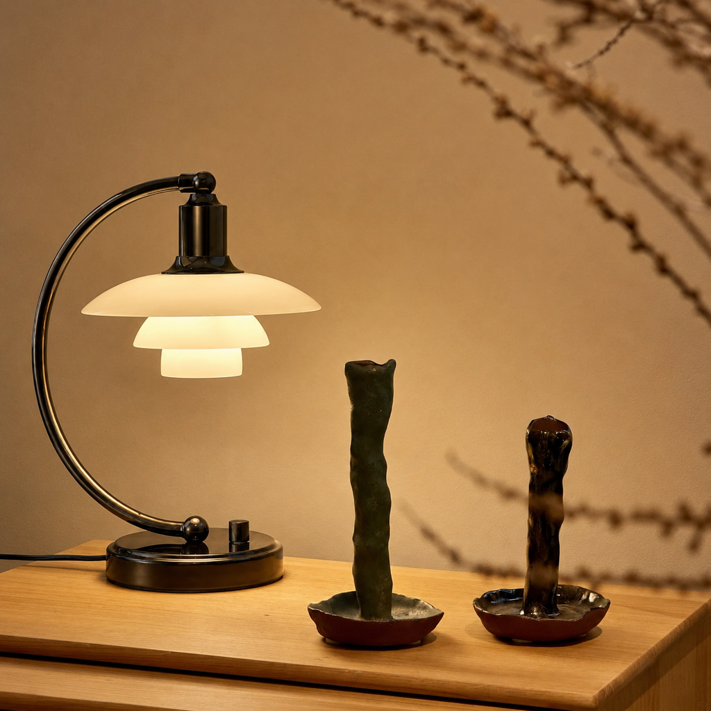 Lumi Vintage Glass Table Lamp Glowryte