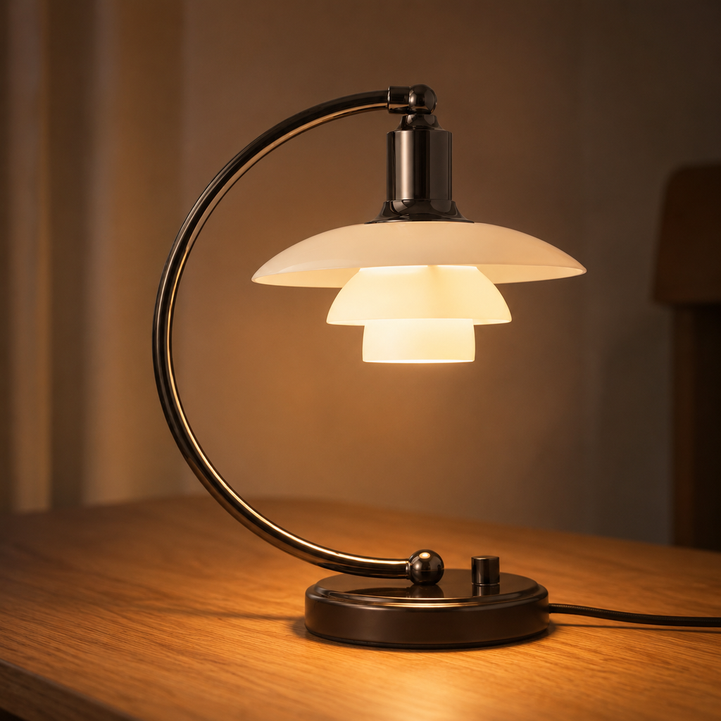 Lumi Vintage Glass Table Lamp Glowryte