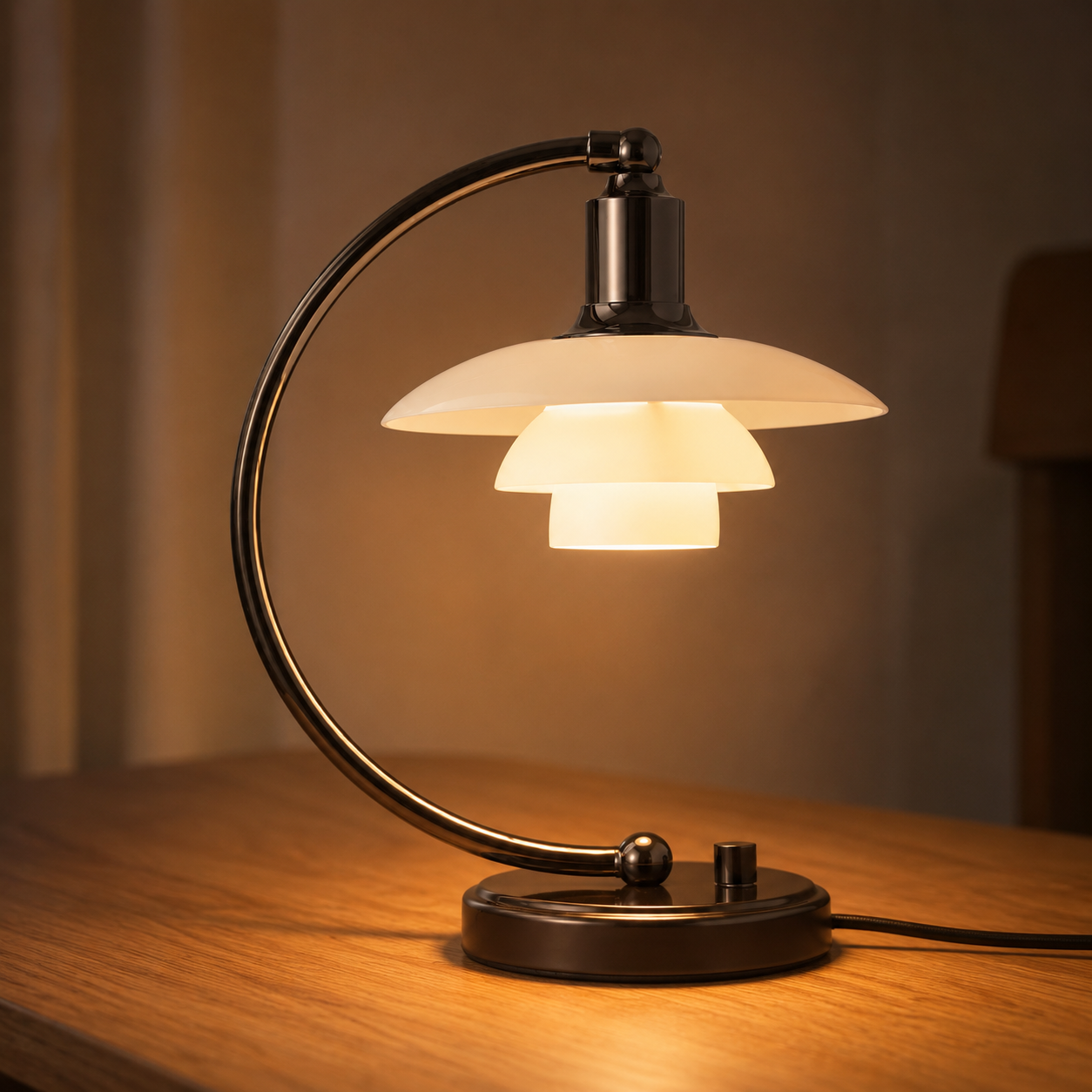 Lumi Vintage Glass Table Lamp Glowryte