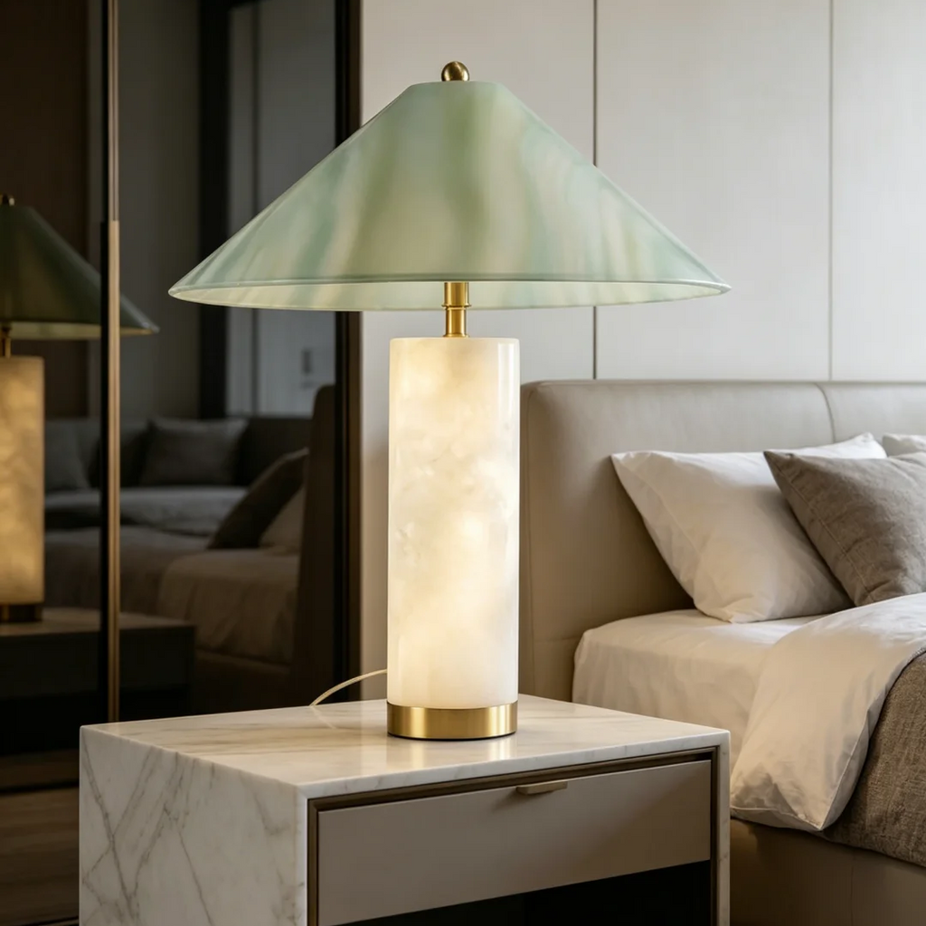 Lyra Alabaster Column Table Lamp