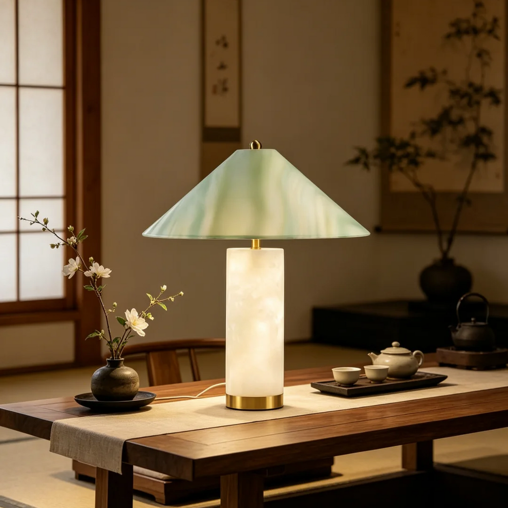 Lyra Alabaster Column Table Lamp