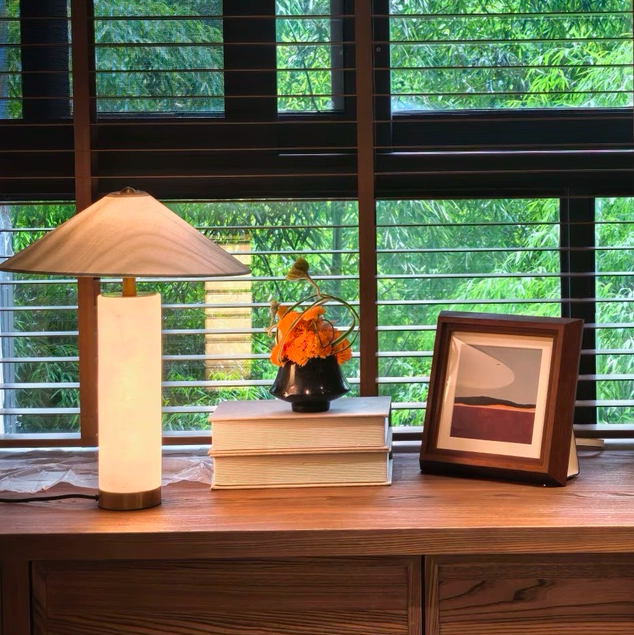 Lyra Alabaster Column Table Lamp