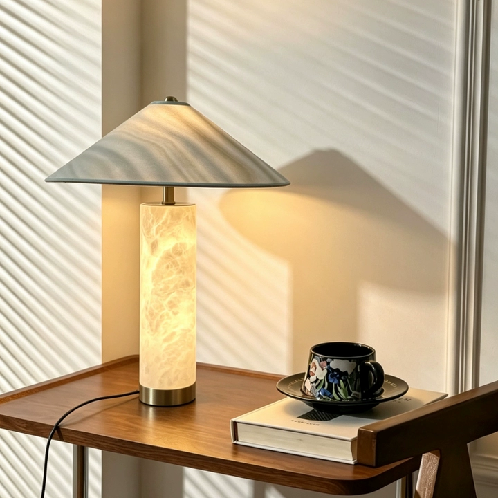 Lyra Alabaster Column Table Lamp