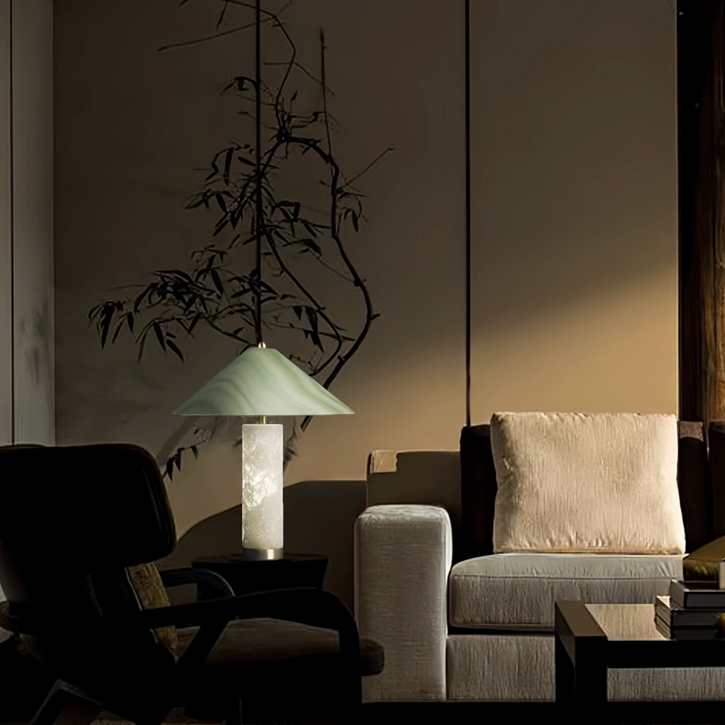 Lyra Alabaster Column Table Lamp