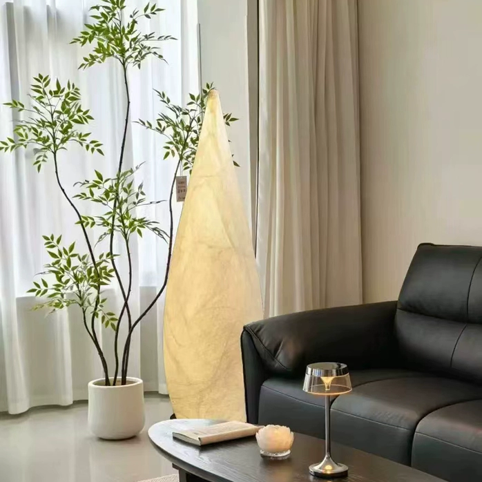 Mayu Teardrop Silk Floor Lamp Glowryte