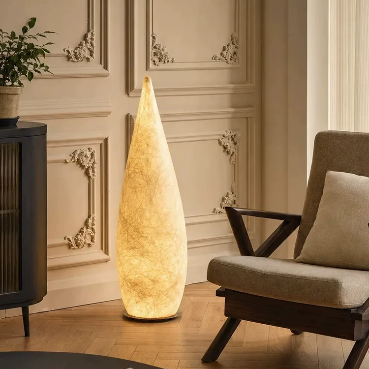 Mayu Teardrop Silk Floor Lamp Glowryte