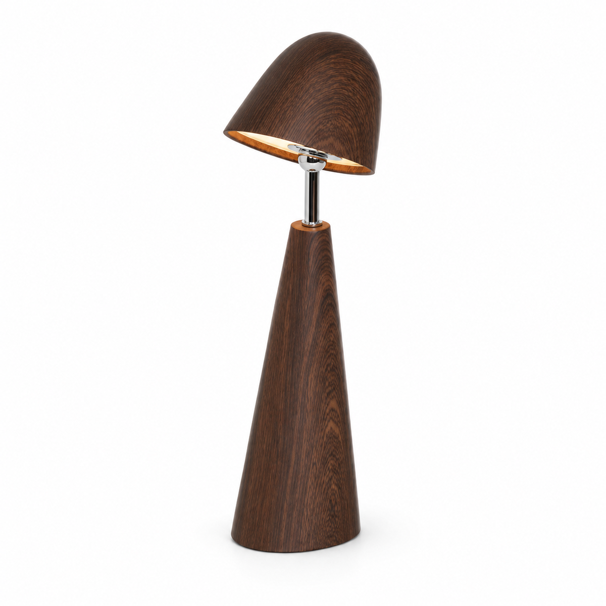 Memphis Touch Table Lamp Walnut Glowryte