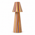 Milano Multistripe Fabric Sculptural Floor Lamp Glowryte