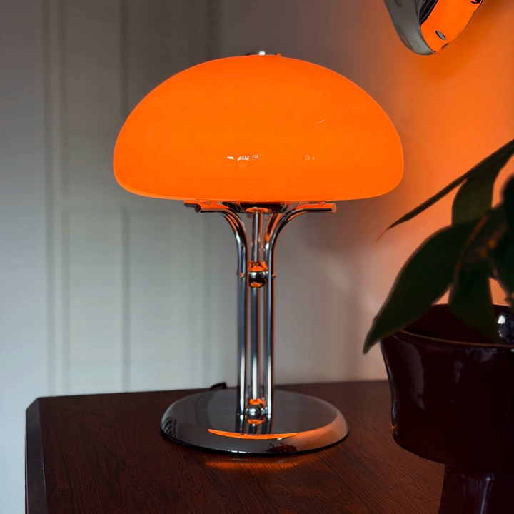 Milo Bauhaus Glass Mushroom Table Lamp Glowryte