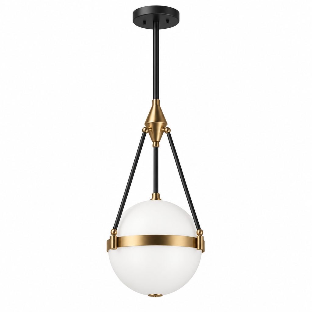 Lune Geometric Glass Globe Pendant Light Glowryte