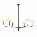 Modern Minimalist Fabric Shade Chandelier 6-Light · Dia 39.4" (100 cm) Glowryte