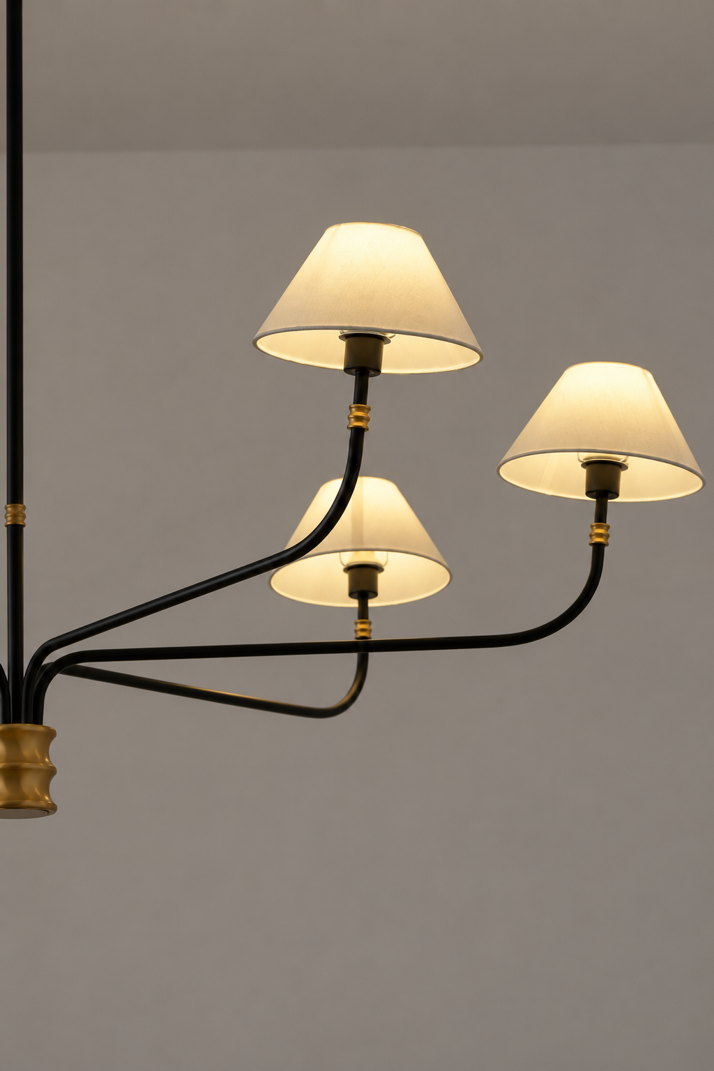 Modern Minimalist Fabric Shade Chandelier Glowryte