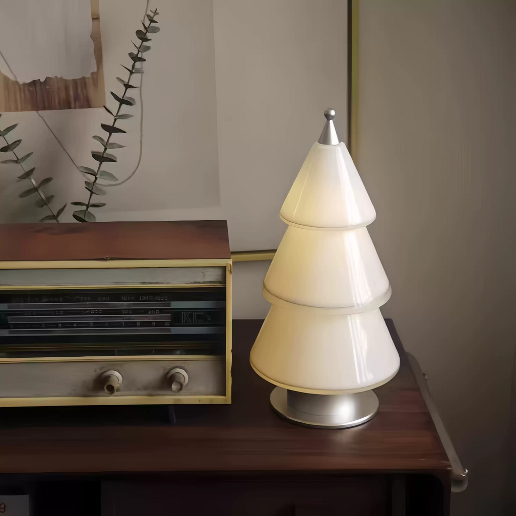Neva Cordless Frosted Glass Tree Table Lamp