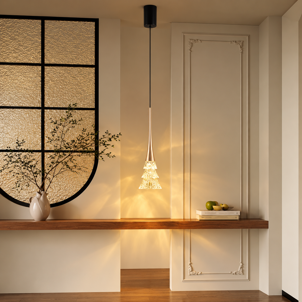 Noel Crystal Tree Rise-and-Fall Pendant Light Glowryte