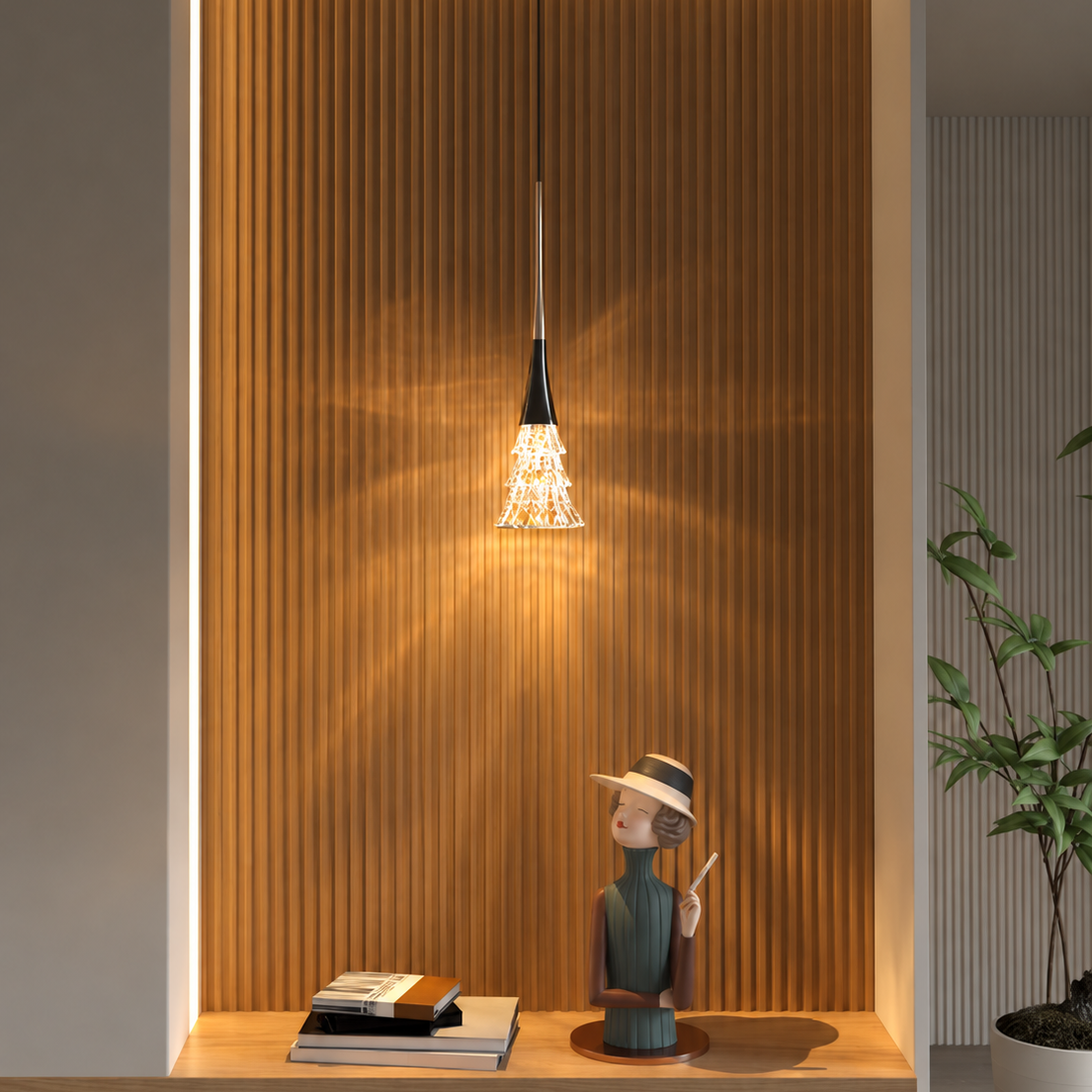 Noel Crystal Tree Rise-and-Fall Pendant Light Glowryte