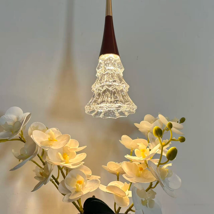 Noel Crystal Tree Rise-and-Fall Pendant Light Glowryte