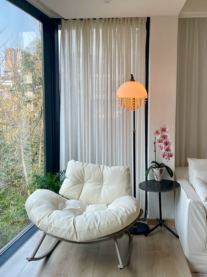 Sunset Arc Floor Lamp Dia 11.8" × H 51.2"–66.9" （Dia 30 × H 130–170 cm) Black Glowryte