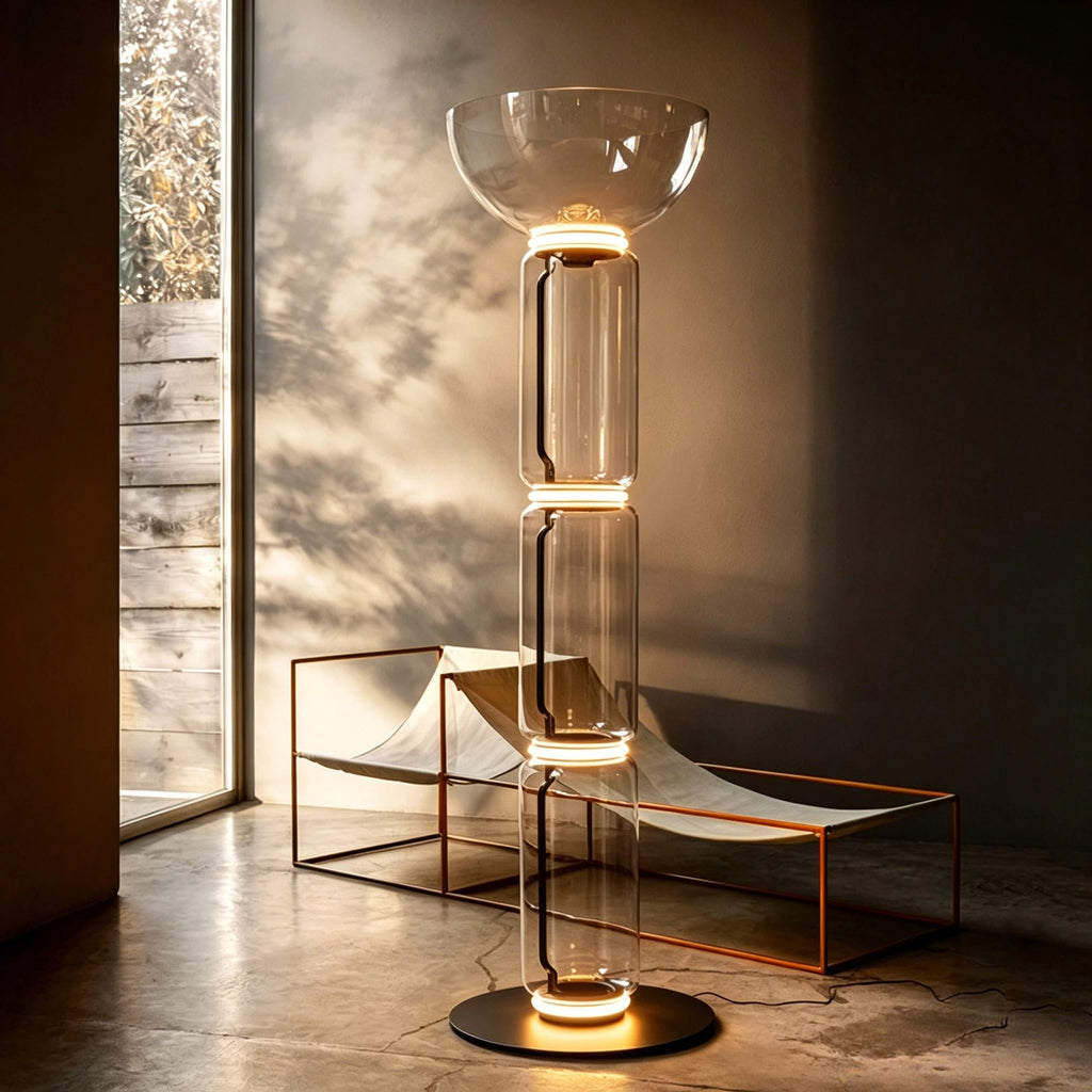 Luma Arco Glass Floor Lamp