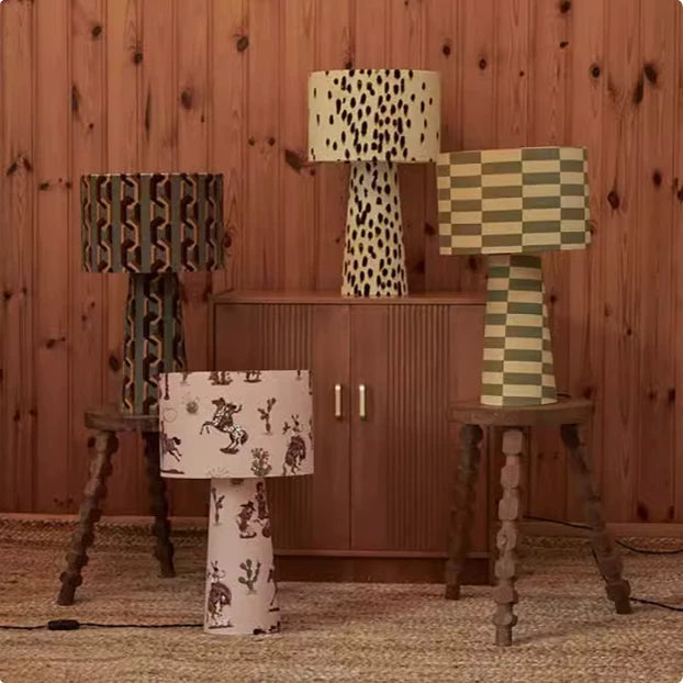 Verona Geometric Fabric Table Lamp Glowryte